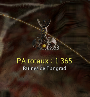 Softcap affiché sur la carte des ruines de Tungrad